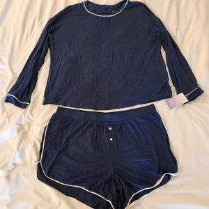 Stars Above Navy Blue Pajama Set